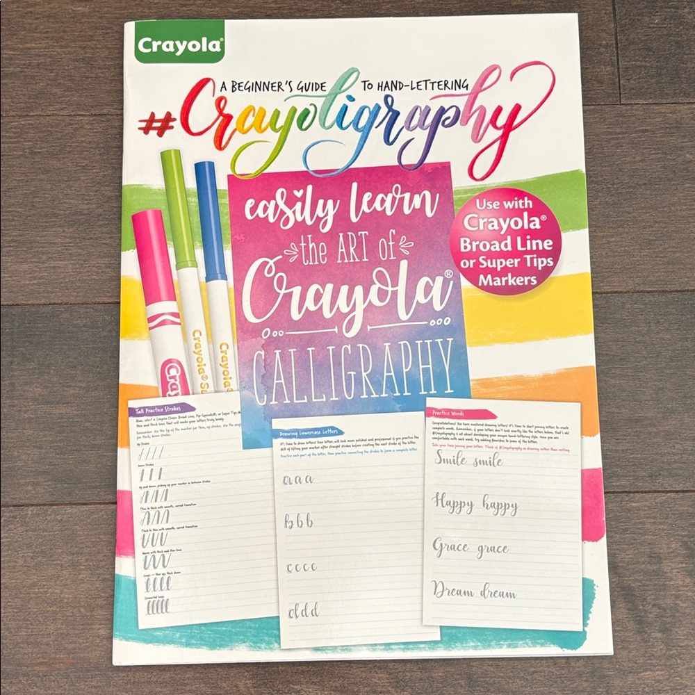 CRAYOLA Calligraphy Guide, Beginner’s Guide to Hand Lettering Colouring Book Art